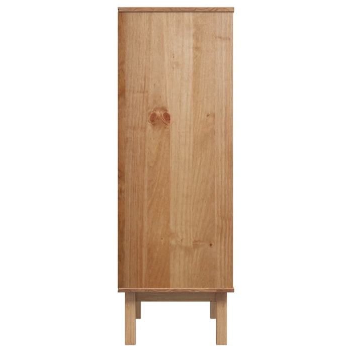 Dulap înalt OTTA, maro și gri, 85x43x125 cm, lemn masiv de pin WALTI