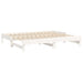 Pat de zi extensibil, alb, 2x(100x200) cm, lemn masiv de pin - WALTI WALTI