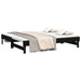 Pat de zi extensibil, negru, 2x(90x190) cm, lemn masiv de pin - WALTI WALTI