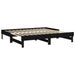 Pat de zi extensibil, negru, 2x(90x190) cm, lemn masiv de pin - WALTI WALTI