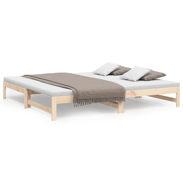 Pat de zi extensibil, 2x(80x200) cm, lemn masiv de pin - WALTI WALTI