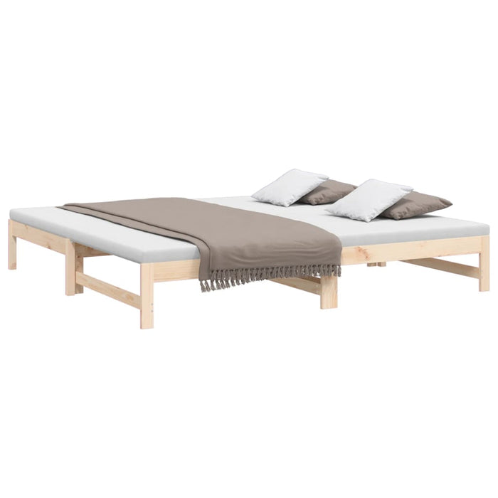 Pat de zi extensibil, 2x(80x200) cm, lemn masiv de pin - WALTI WALTI