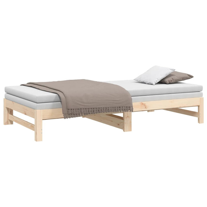 Pat de zi extensibil, 2x(80x200) cm, lemn masiv de pin - WALTI WALTI