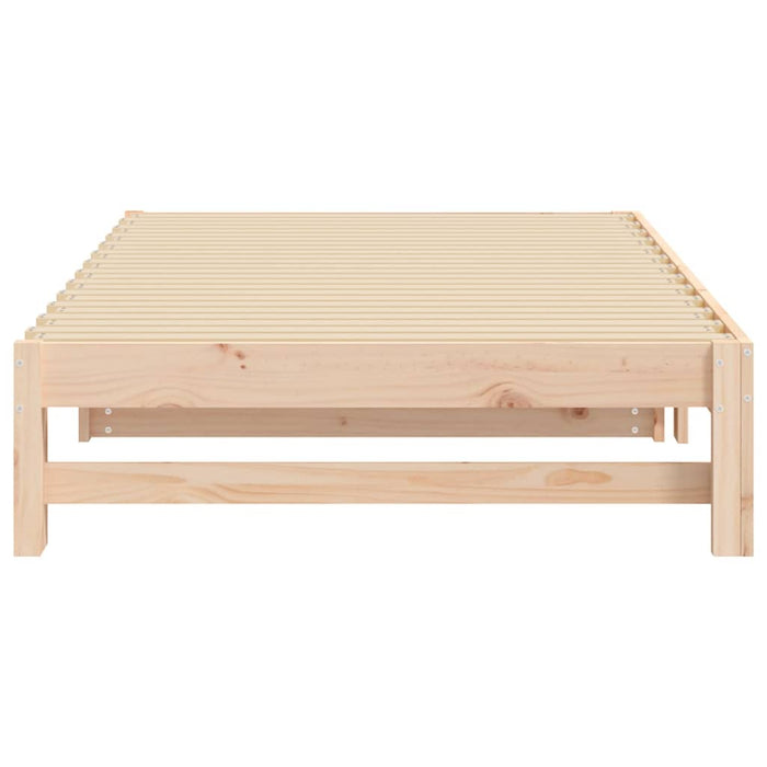 Pat de zi extensibil, 2x(80x200) cm, lemn masiv de pin - WALTI WALTI
