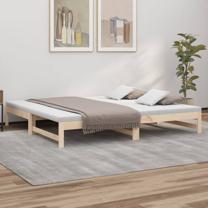Pat de zi extensibil, 2x(80x200) cm, lemn masiv de pin - WALTI WALTI