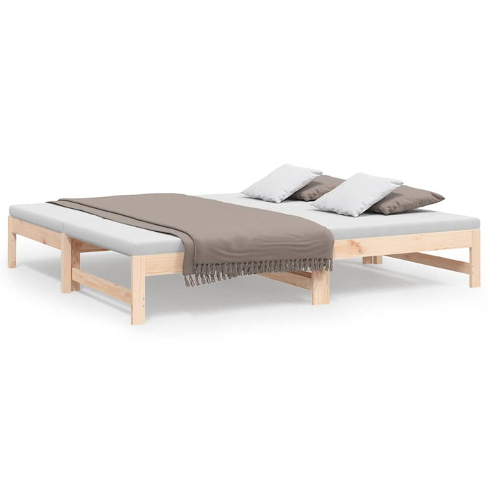 Pat de zi extensibil, 2x(75x190) cm, lemn masiv de pin WALTI