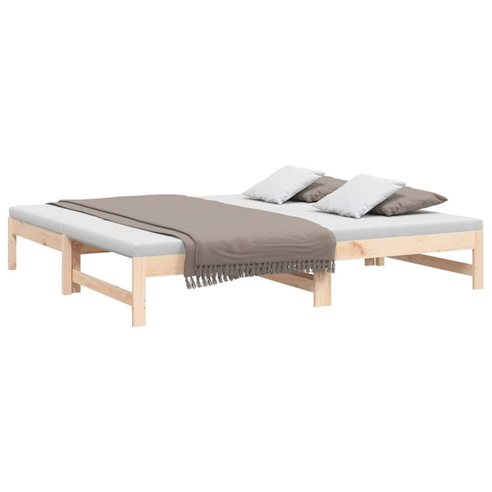 Pat de zi extensibil, 2x(75x190) cm, lemn masiv de pin WALTI