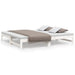 Pat de zi extensibil, alb, 2x(75x190) cm, lemn masiv de pin - WALTI WALTI