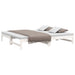 Pat de zi extensibil, alb, 2x(75x190) cm, lemn masiv de pin - WALTI WALTI
