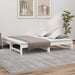 Pat de zi extensibil, alb, 2x(75x190) cm, lemn masiv de pin - WALTI WALTI