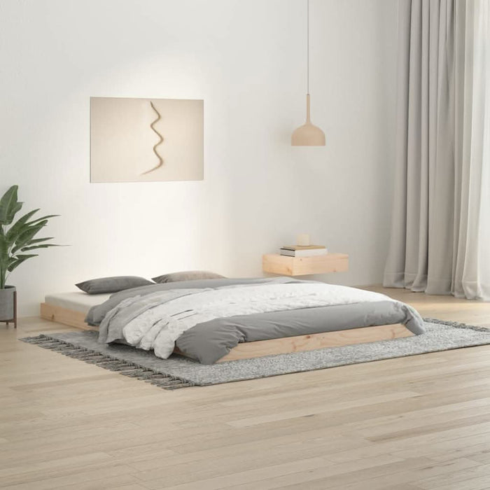 Cadru de pat dublu, 135x190 cm, lemn masiv de pin - WALTI WALTI
