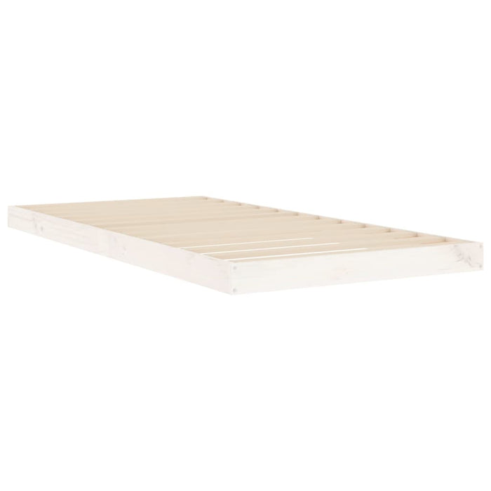 Cadru de pat, alb, 90x190 cm, single, lemn masiv de pin - WALTI WALTI