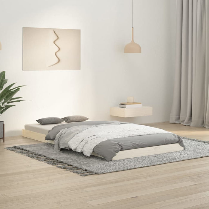 Cadru de pat, alb, 90x190 cm, single, lemn masiv de pin - WALTI WALTI