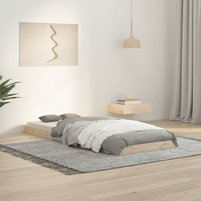 Cadru de pat, 75x190 cm, mic, single, lemn masiv de pin - WALTI WALTI