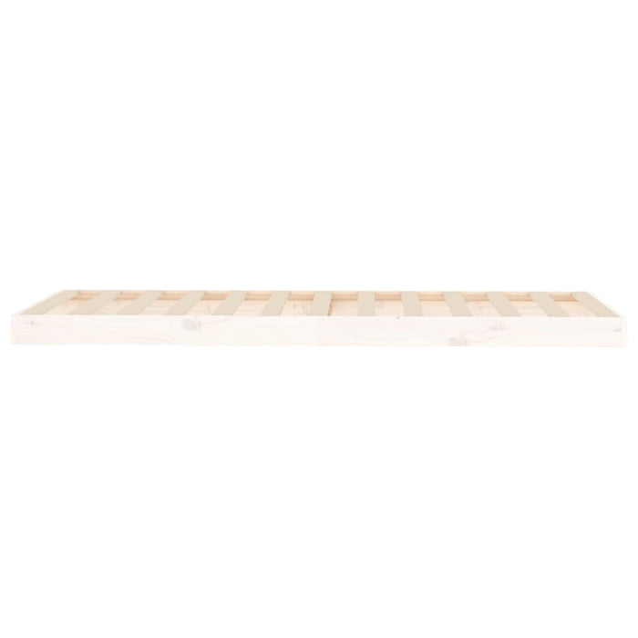 Cadru de pat, alb, 75x190 cm, single mic, lemn masiv de pin WALTI