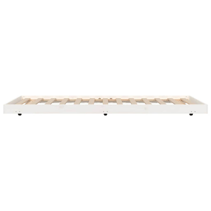 Cadru pat fără saltea, alb, 100x200 cm, lemn masiv pin - WALTI WALTI