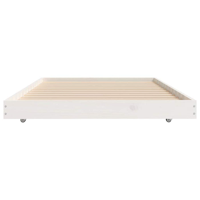 Cadru pat fără saltea, alb, 90x190 cm, lemn masiv de pin - WALTI WALTI