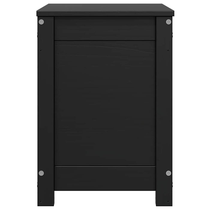 Cutie de depozitare, negru, 60x32x45,5 cm, lemn masiv de pin WALTI