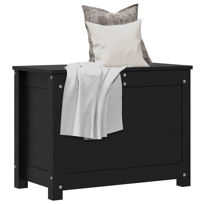 Cutie de depozitare, negru, 60x32x45,5 cm, lemn masiv de pin WALTI