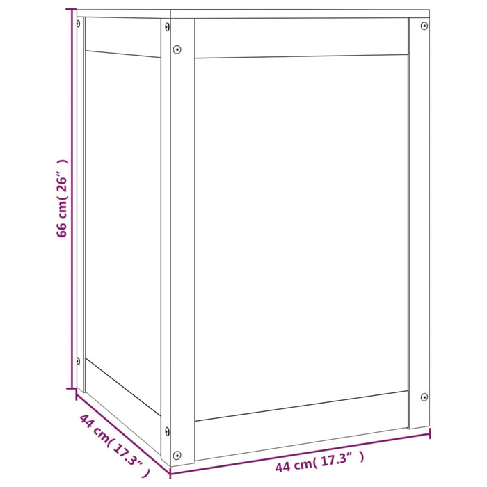 Cutie de rufe, 44x44x66 cm, lemn masiv de pin - WALTI WALTI