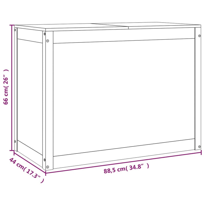 Cutie de rufe, 88,5x44x66 cm, lemn masiv de pin - WALTI WALTI