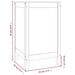 Cutie de rufe, 44x44x76 cm, lemn masiv de pin - WALTI WALTI