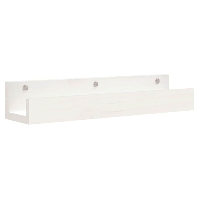 Rafturi de perete, 2 buc., alb, 50x12x9 cm, lemn masiv de pin - WALTI WALTI