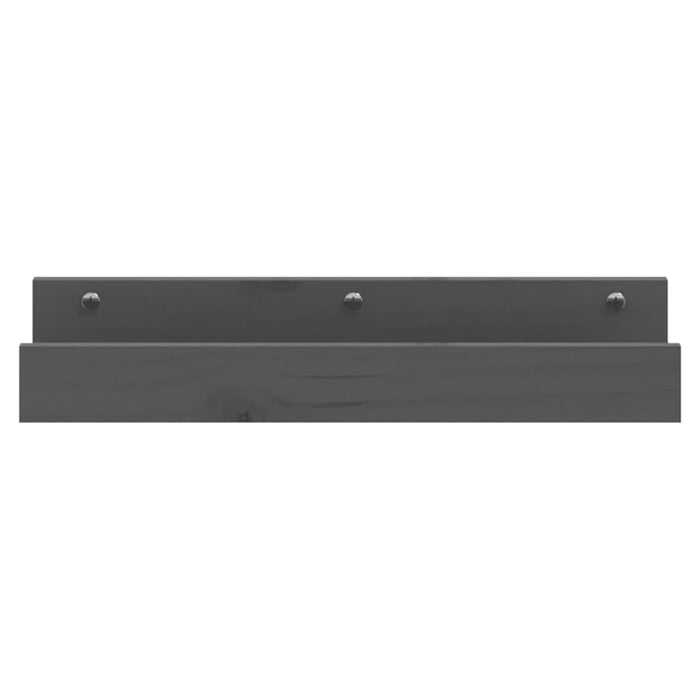 Rafturi de perete, 2 buc., gri, 50x12x9 cm, lemn masiv de pin - WALTI WALTI