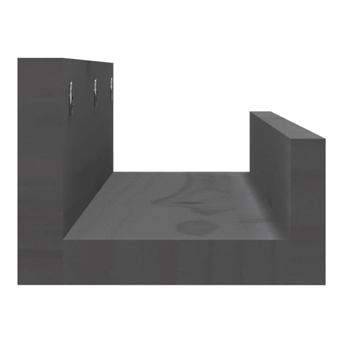Rafturi de perete, 2 buc., gri, 50x12x9 cm, lemn masiv de pin - WALTI WALTI
