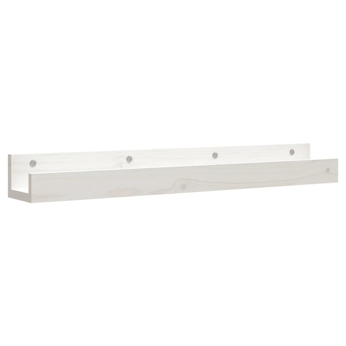 Rafturi de perete, 2 buc., alb, 80x12x9 cm, lemn masiv de pin - WALTI WALTI