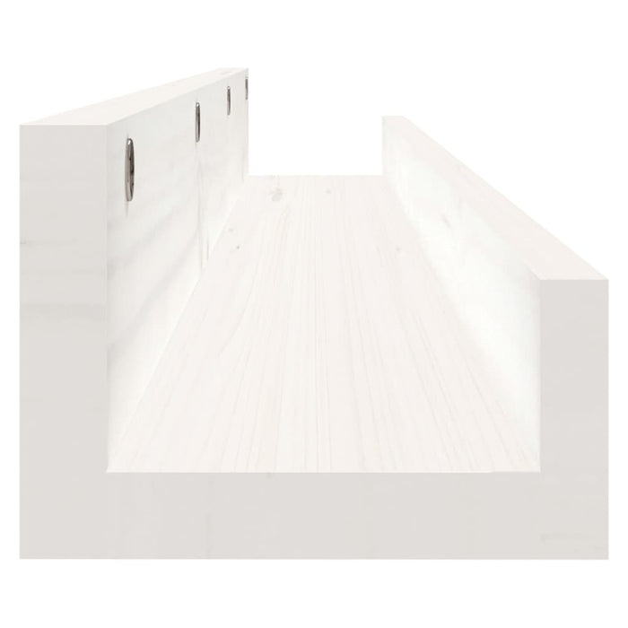 Rafturi de perete, 2 buc., alb, 80x12x9 cm, lemn masiv de pin - WALTI WALTI