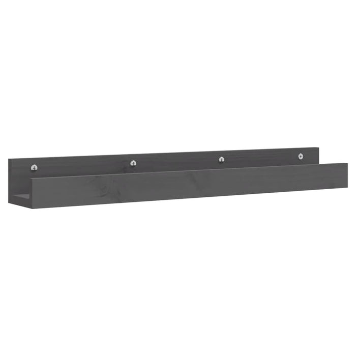 Rafturi de perete, 2 buc., gri, 80x12x9 cm, lemn masiv de pin - WALTI WALTI