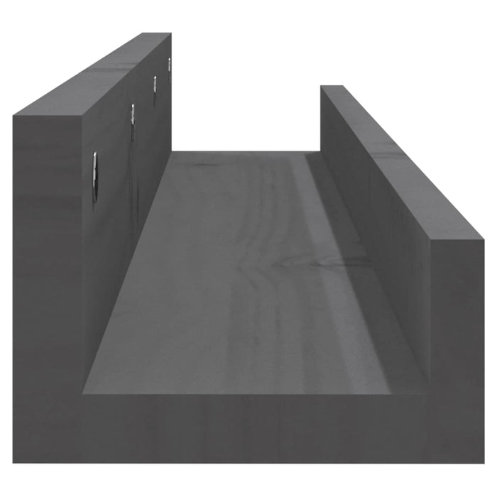 Rafturi de perete, 2 buc., gri, 80x12x9 cm, lemn masiv de pin - WALTI WALTI