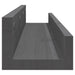 Rafturi de perete, 2 buc., gri, 80x12x9 cm, lemn masiv de pin - WALTI WALTI