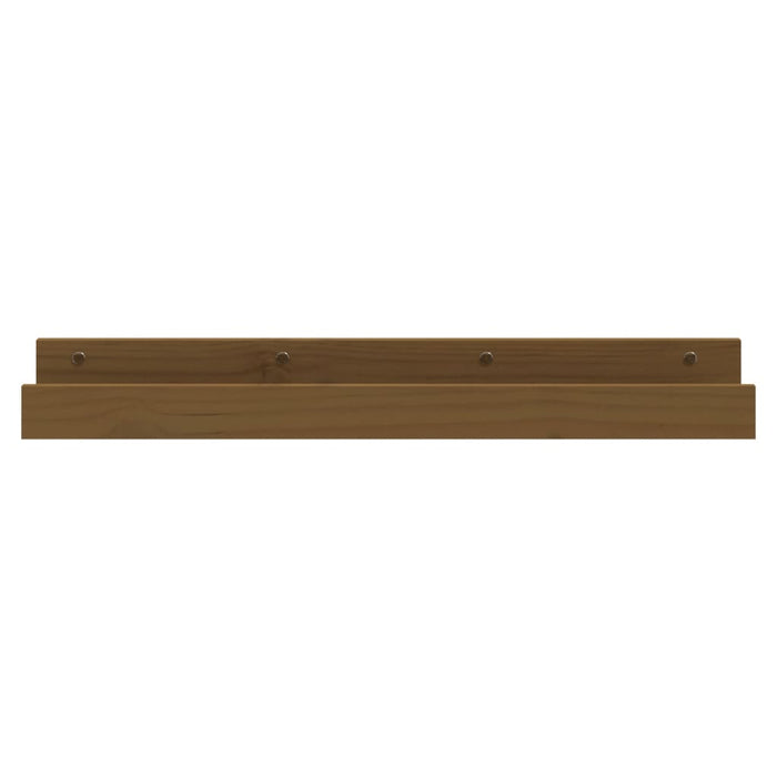 Rafturi de perete 2 buc. maro miere 80x12x9 cm lemn masiv pin - WALTI WALTI