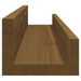 Rafturi de perete 2 buc. maro miere 80x12x9 cm lemn masiv pin - WALTI WALTI
