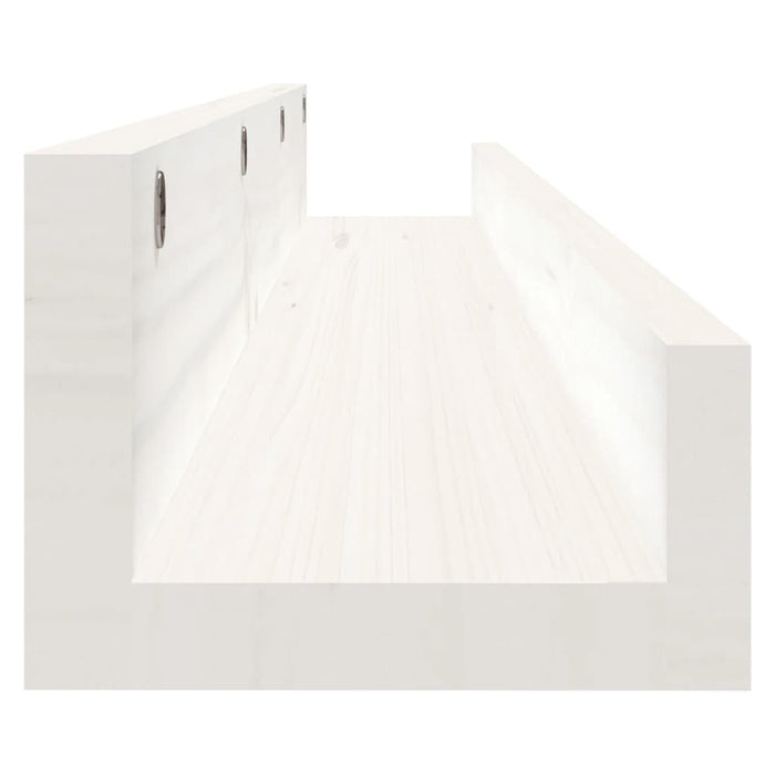 Rafturi de perete, 2 buc., alb, 110x12x9 cm, lemn masiv de pin - WALTI WALTI