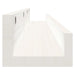 Rafturi de perete, 2 buc., alb, 110x12x9 cm, lemn masiv de pin - WALTI WALTI