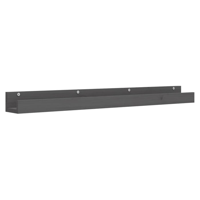 Rafturi de perete, 2 buc., gri, 110x12x9 cm, lemn masiv de pin - WALTI WALTI