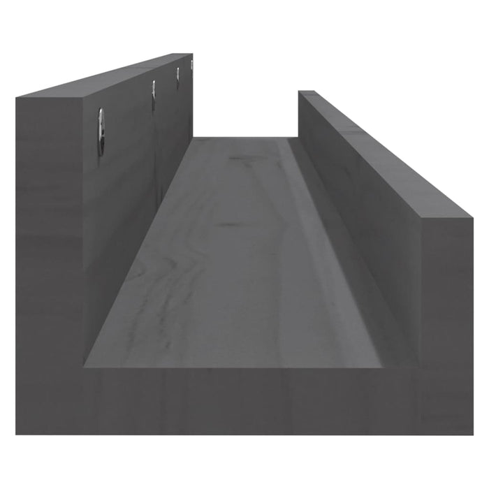 Rafturi de perete, 2 buc., gri, 110x12x9 cm, lemn masiv de pin - WALTI WALTI
