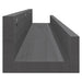 Rafturi de perete, 2 buc., gri, 110x12x9 cm, lemn masiv de pin - WALTI WALTI