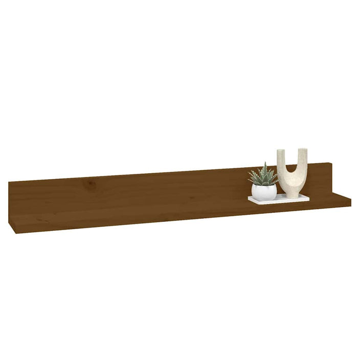 Rafturi de perete 2 buc. maro miere 80x11x9 cm lemn masiv pin WALTI