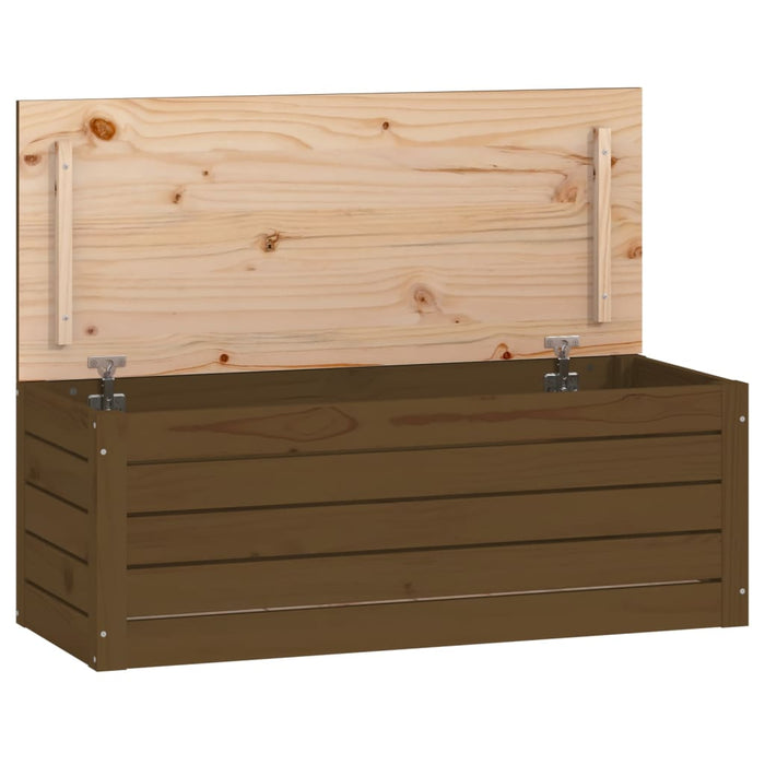 Cutie de depozitare, maro miere, 89x36,5x33 cm lemn masiv pin - WALTI WALTI