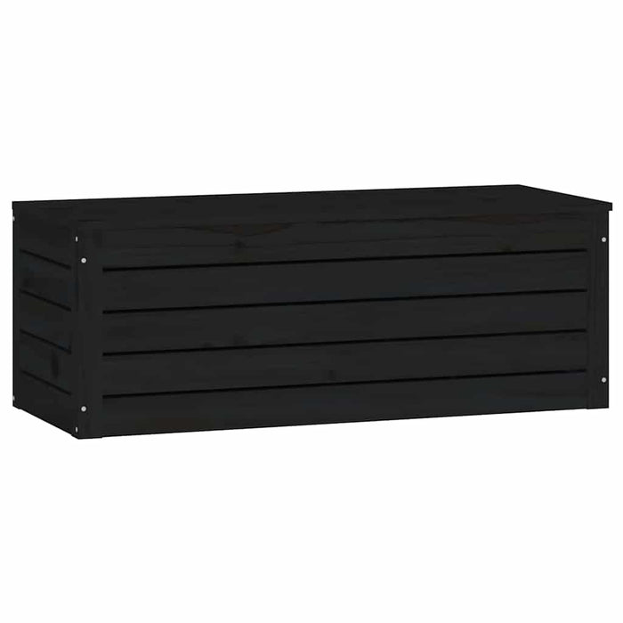 Cutie de depozitare, negru, 89x36,5x33 cm, lemn masiv de pin WALTI