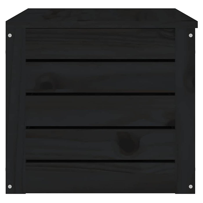 Cutie de depozitare, negru, 89x36,5x33 cm, lemn masiv de pin WALTI