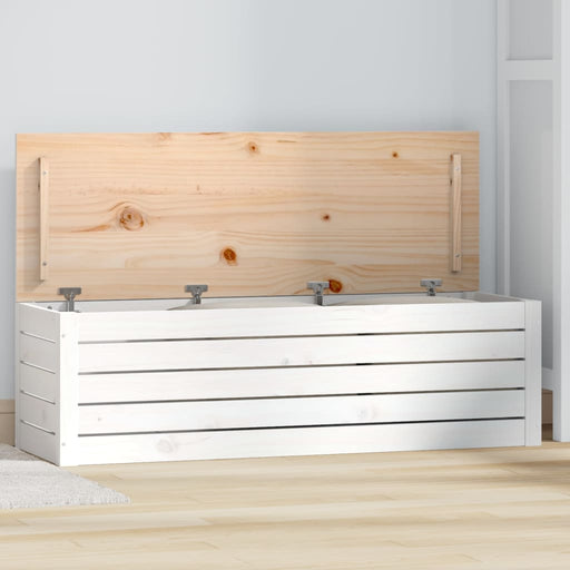 Cutie de depozitare, alb, 109x36,5x33 cm, lemn masiv de pin - WALTI WALTI