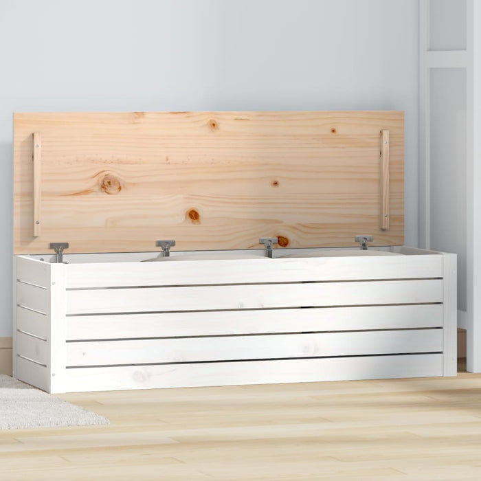 Cutie de depozitare, alb, 109x36,5x33 cm, lemn masiv de pin - WALTI WALTI