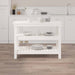 Banc de lucru, alb, 110,5x50x80 cm, lemn masiv pin - WALTI WALTI