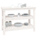Banc de lucru, alb, 110,5x50x80 cm, lemn masiv pin - WALTI WALTI