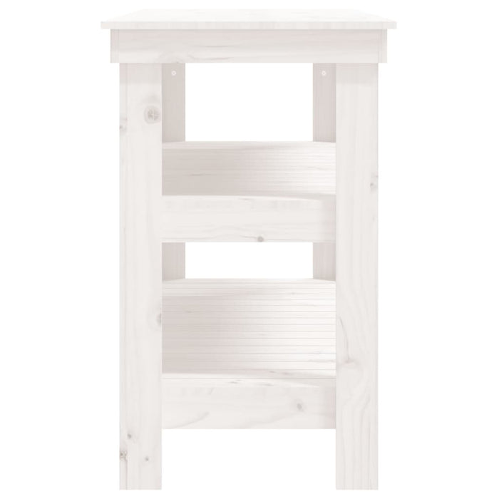 Banc de lucru, alb, 110,5x50x80 cm, lemn masiv pin - WALTI WALTI